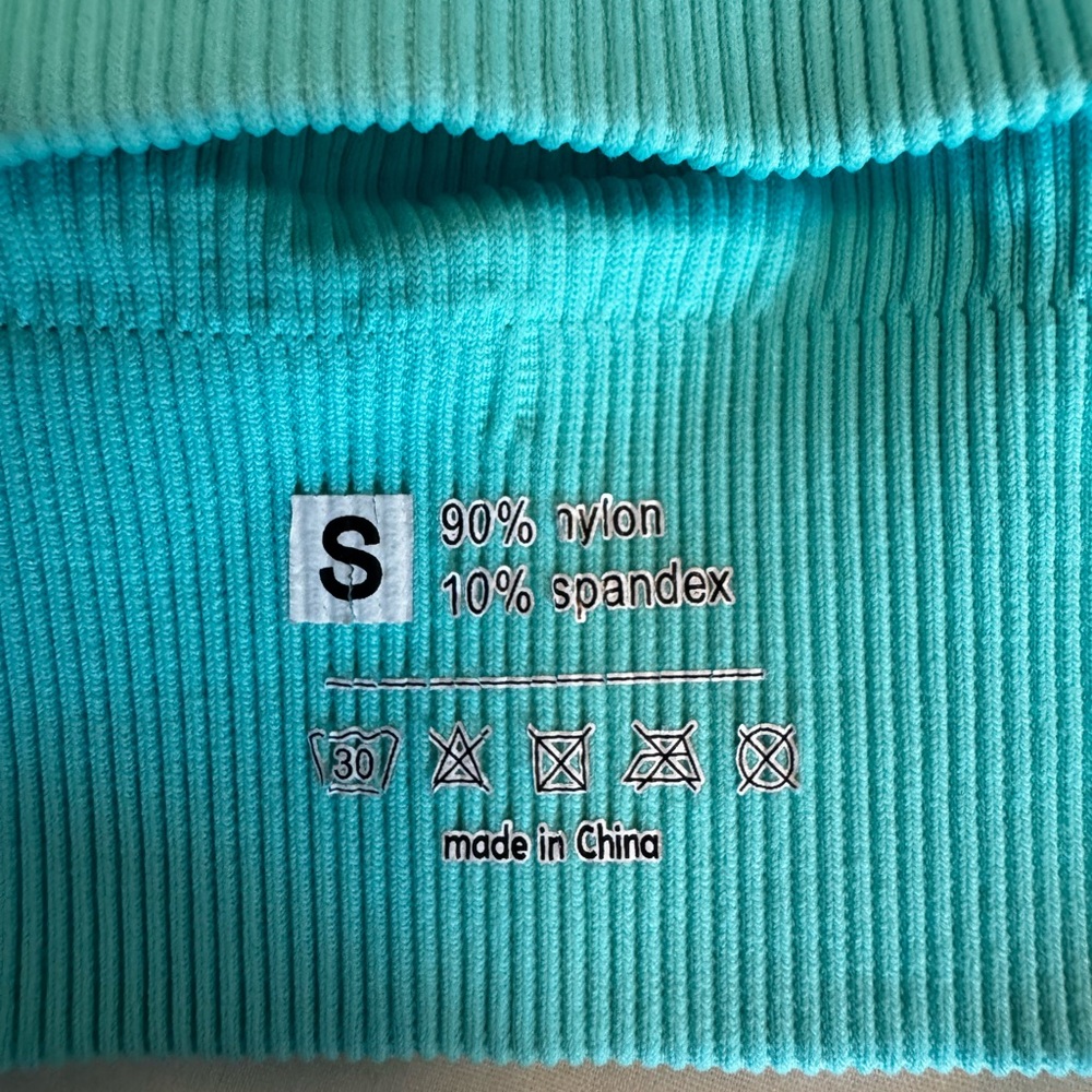 Teal Ribbed Workout Set - Picture 6 of 6